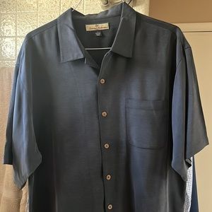 Tommy Bahama Silk camp shirt - large black